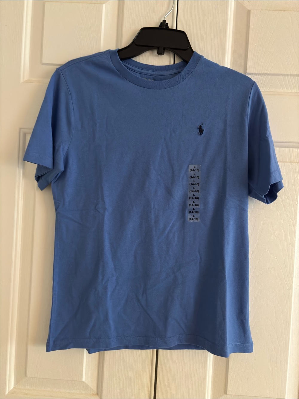 NWT Polo Ralph Lauren Youth Sky Blue Crew Neck T‑Shirt Size L/G
